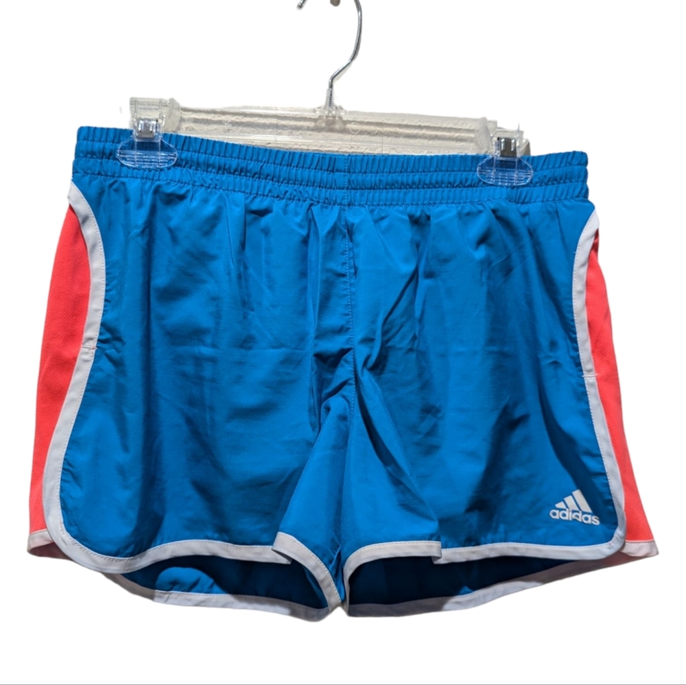Adidas Running Shorts Climalite Blue Coral Lined Small
